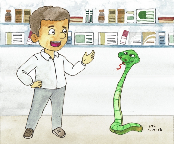 Figure: The Physician and the Stubborn Snake