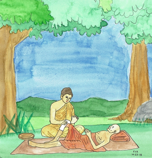 Figure: Ānanda and the Dying Buddha