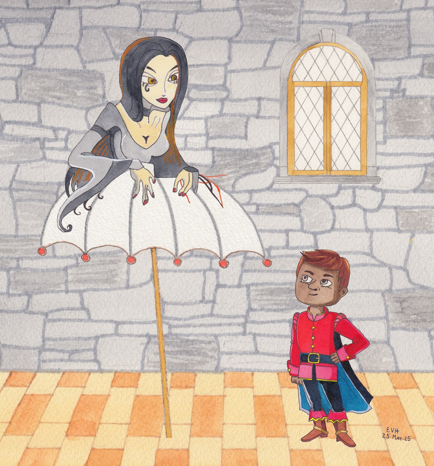 The umbrella spirit advises Temiya
