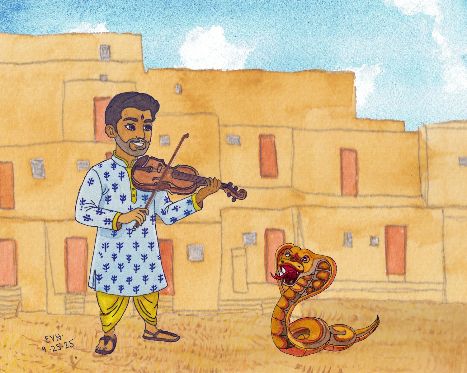 The Great Being performs for the crowd.